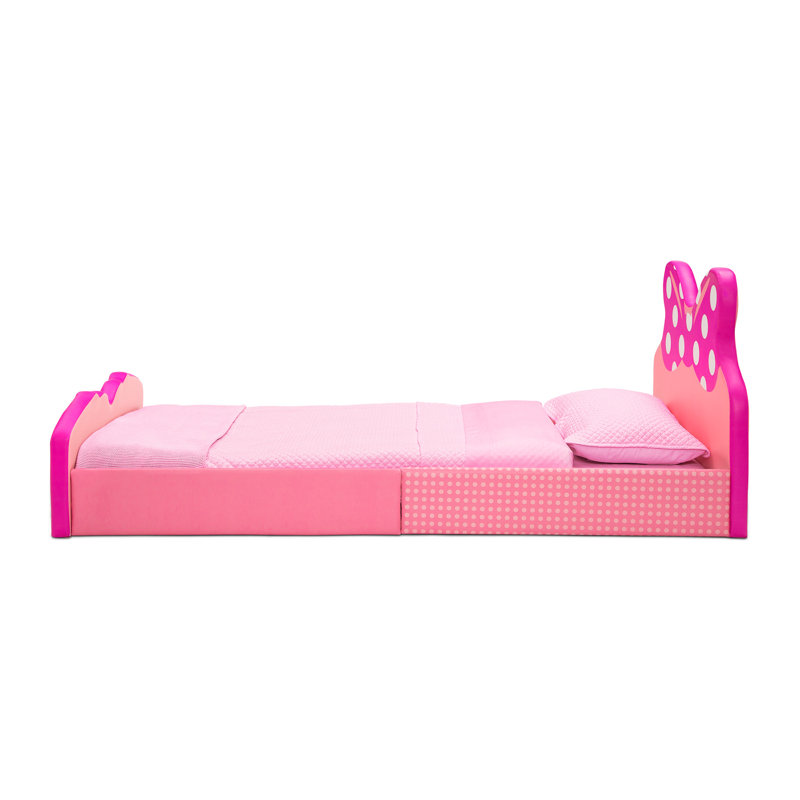 Disney Minnie Mouse Upholstered Twin Bed By Delta Children, Pink