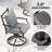 Swivel Rocker Patio Dining Armchair With Cushion-1298120254