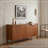 Sideboard Buffet Cabinet with 4 Doors and 2 Shelves