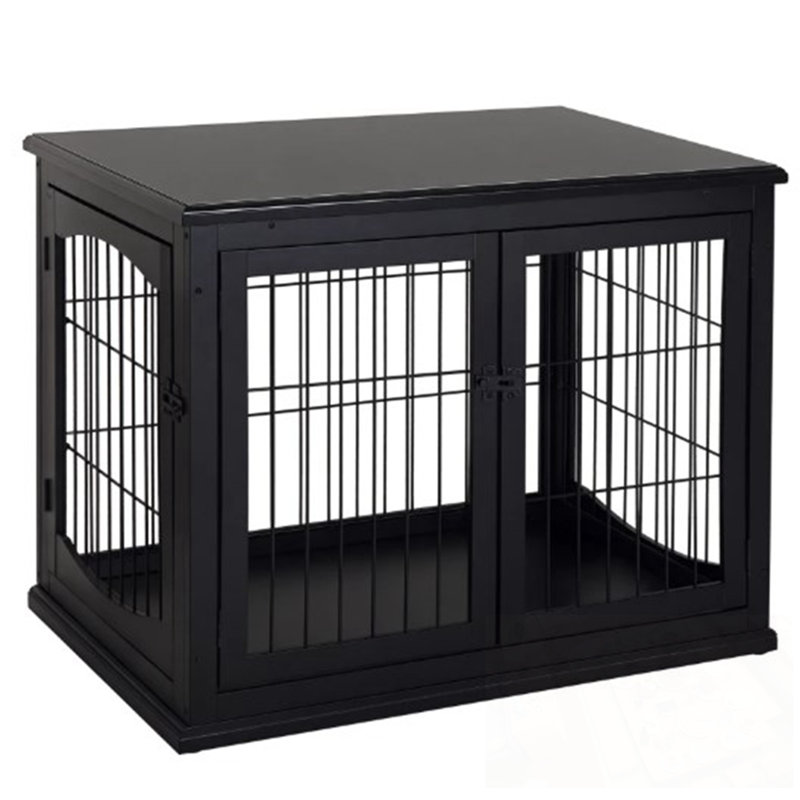 Cage pour chien en métal avec 3 portes