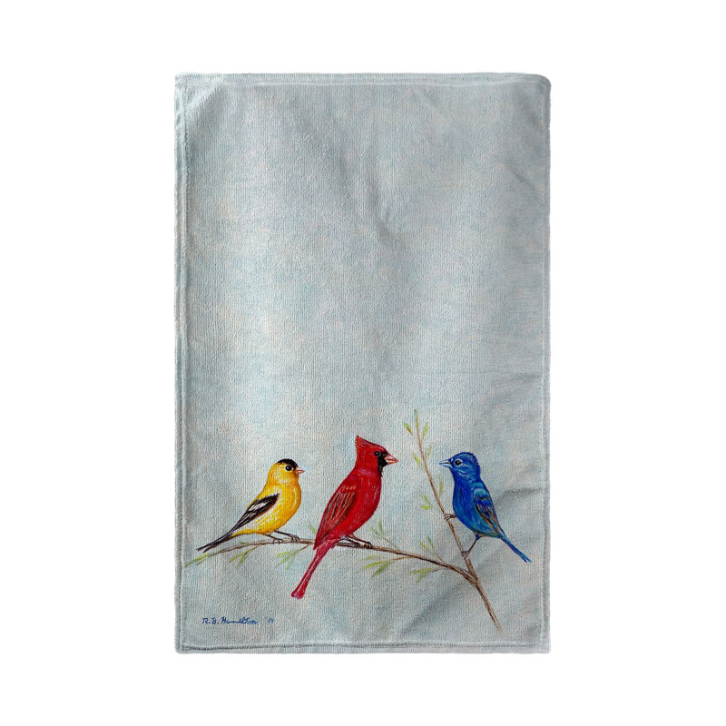 Serviette de plage trois oiseaux Micheline