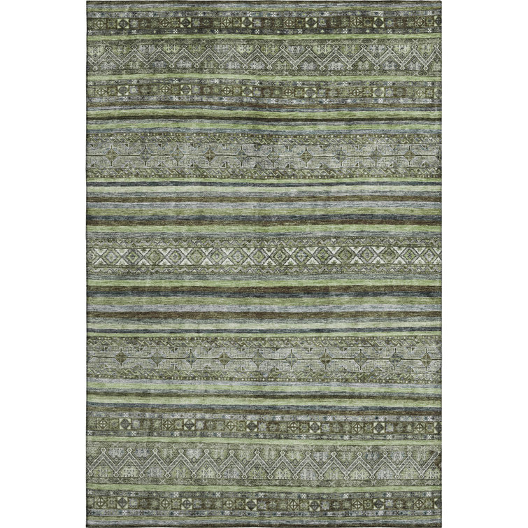 Premium Machine Washable Lampkins AMF1644 Stripes Rug