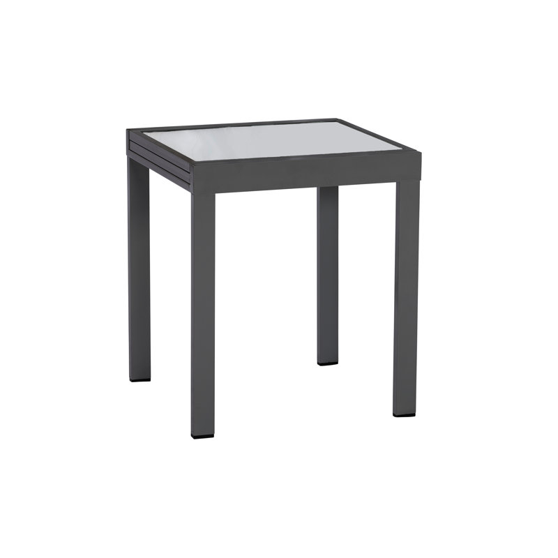 Rectangular Metal Extendable Outdoor Balcony Table , 130cm cm W 65cm cm D