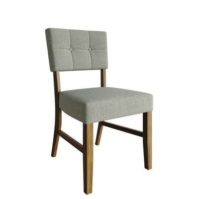 Chaise d'appoint rembourrée en bois massif Lundell