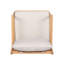 Fauteuil club de patio en bois d'acacia avec coussin résistant à l'eau, teck et beige (1 pièce)