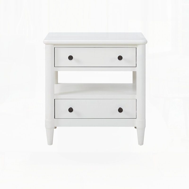 Table de chevet moderne pour chambre à coucher, Blanc