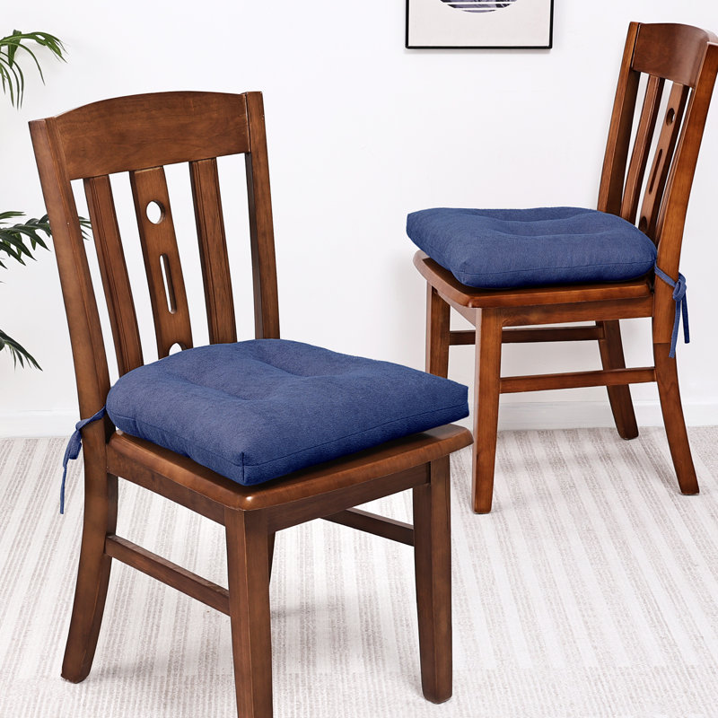 Indoor Dining Chair Cushion (Set Of 6), Navy Blue