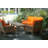 Teak Modular Patio Conversation Set with Sunbrella® Cushions-134822306