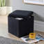 Peider 38cm Square Corduroy Fabric Storage Ottoman-927809109