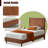 Wooden platform bed with upholstered base-2029263071-2029263070