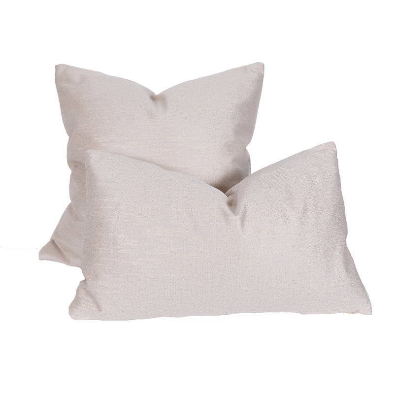 Feather Reversible Throw Pillow, Sand