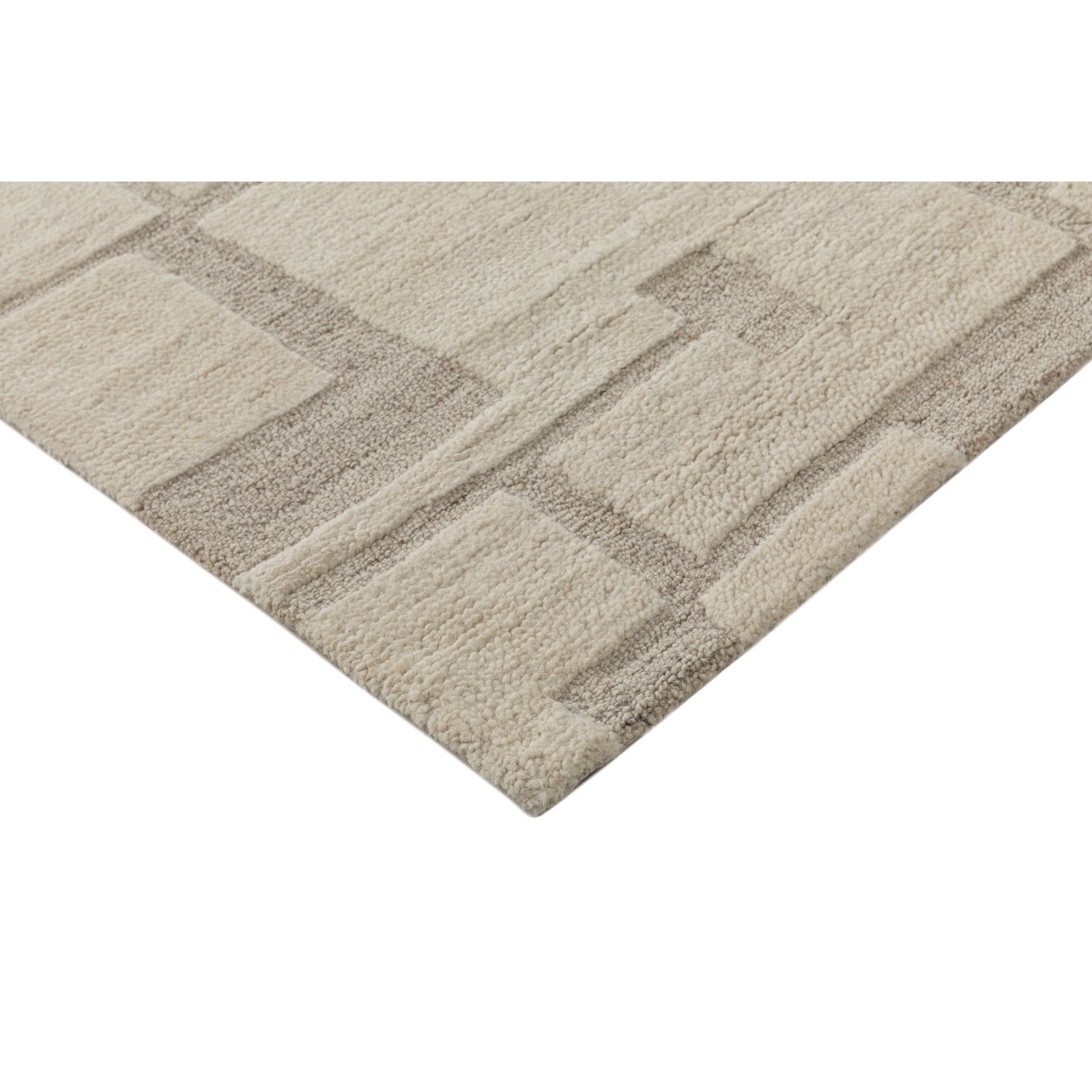 Lira Hand-Tufted Wool Abstract Area Rug, Rectangle 2' x 3'