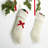 Personalization Mall Knit Noel Bow Christmas Stocking - Red