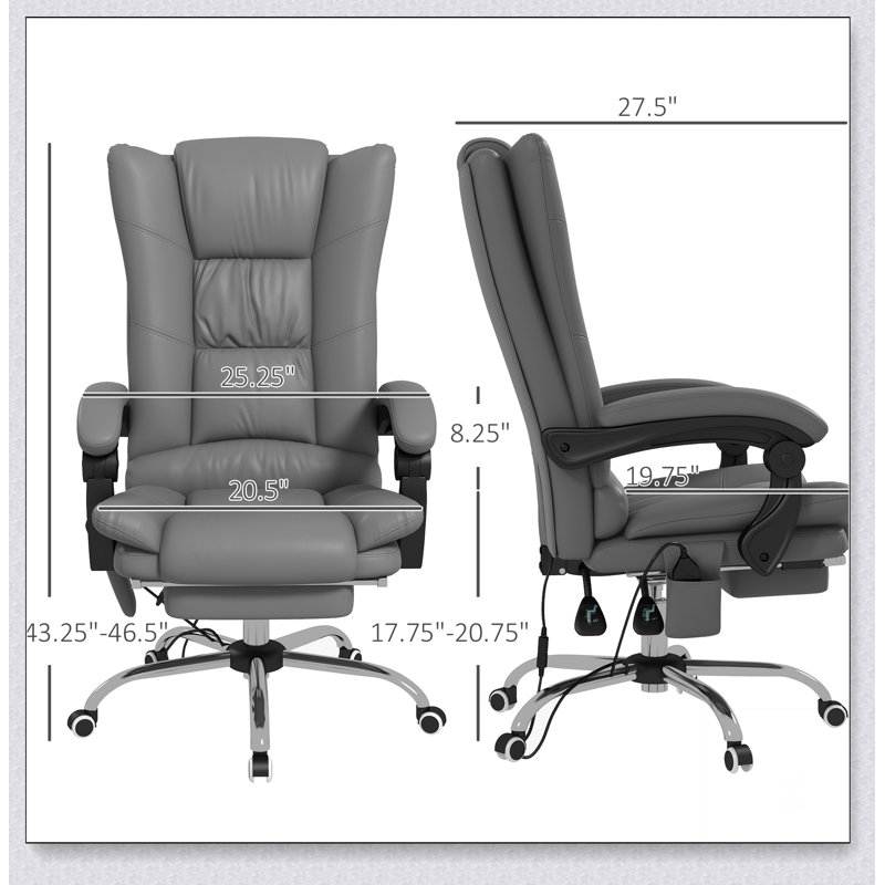 Chaise de bureau Vinsetto Vibration Massage