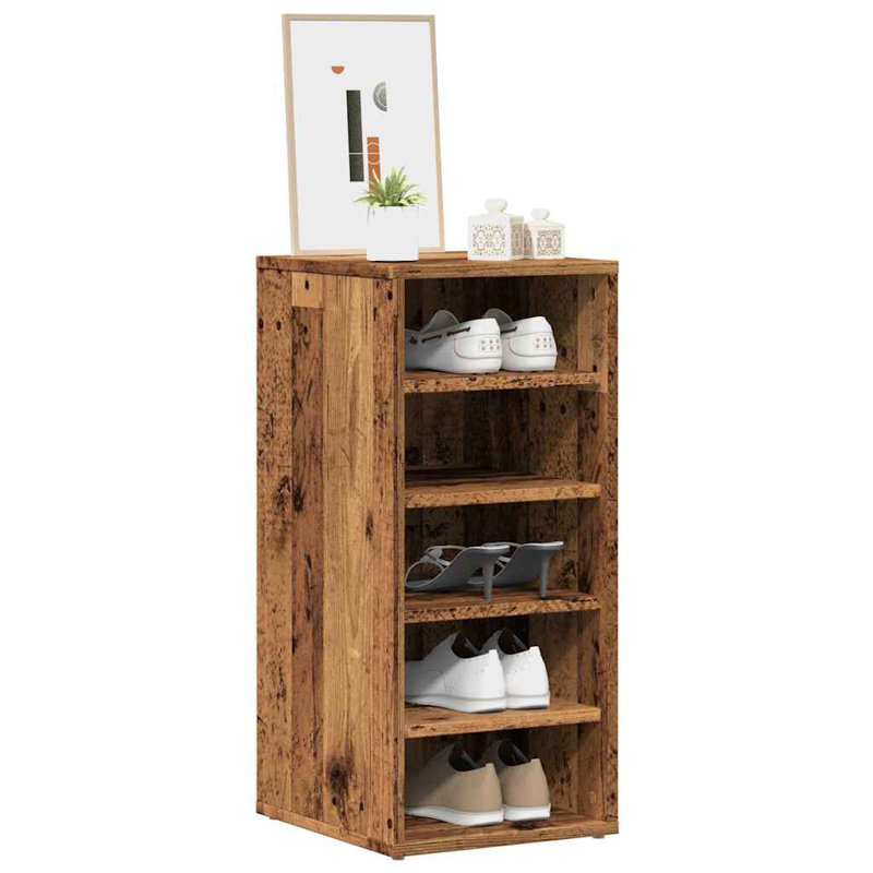 Belmeda 5 Pair Shoe Storage Cabinet, Old Wood