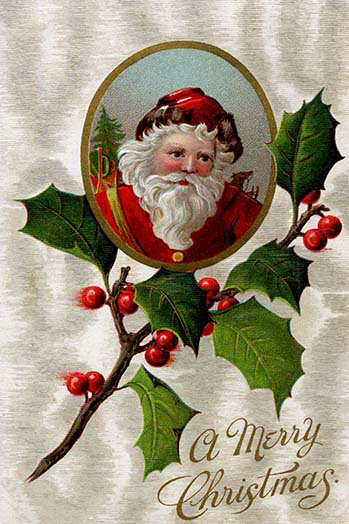 «A Merry Christmas», affiche vintage, H 66 po x l 44 po