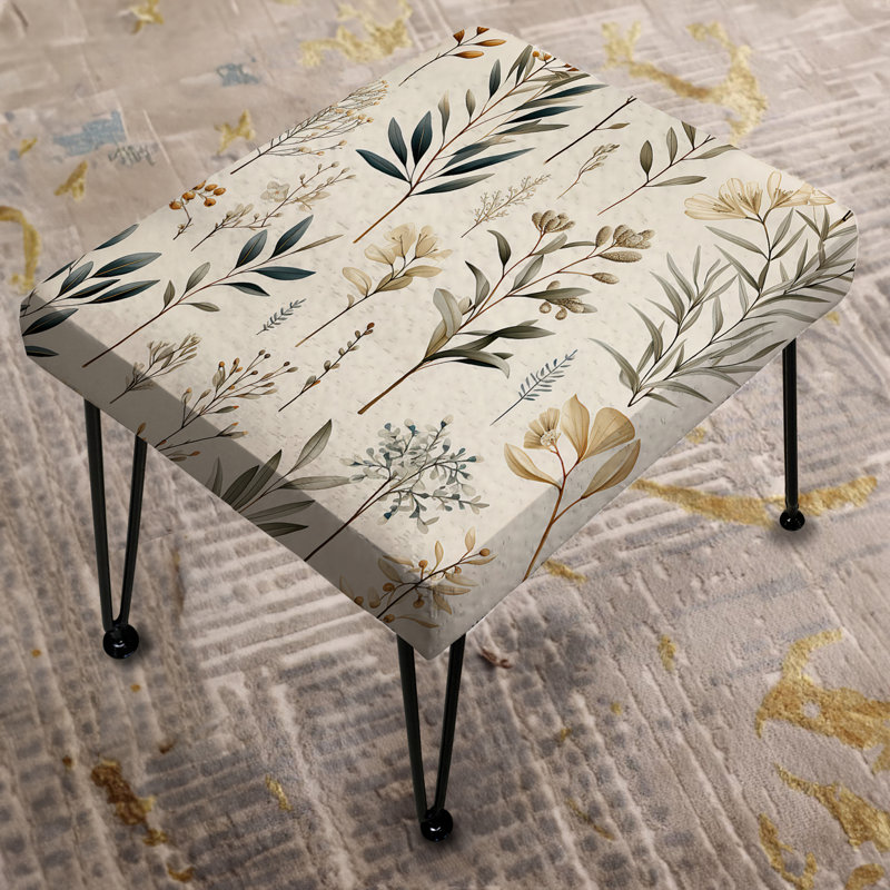 Botanical Sketched - Plants Rectangle Ottoman