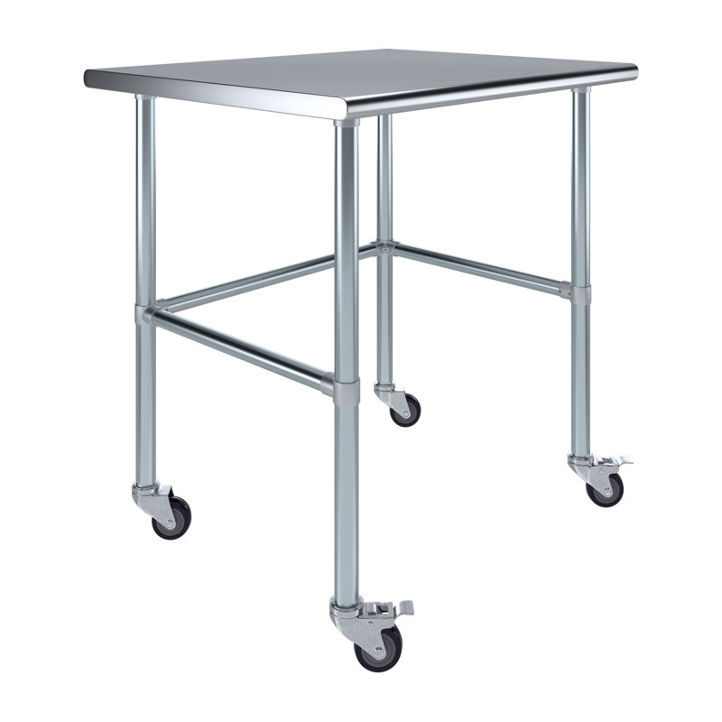 Table de travail en acier inoxydable, H 38 po x L 36 po x l 30 po