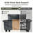 158" Modular Sectional Sofa, Oversized U Shaped Couches With Ottomans, 6-seater Deep Seat Sofa With Throw Pillow-244252933