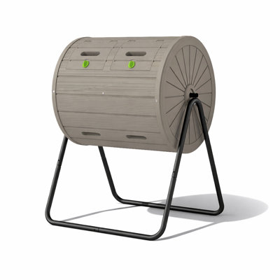 Composteur extérieur 38 gallons à double chambre, composteur rotatif à 360 degrés