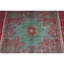 Tapis vert / rouge de haute qualité noué à la main
