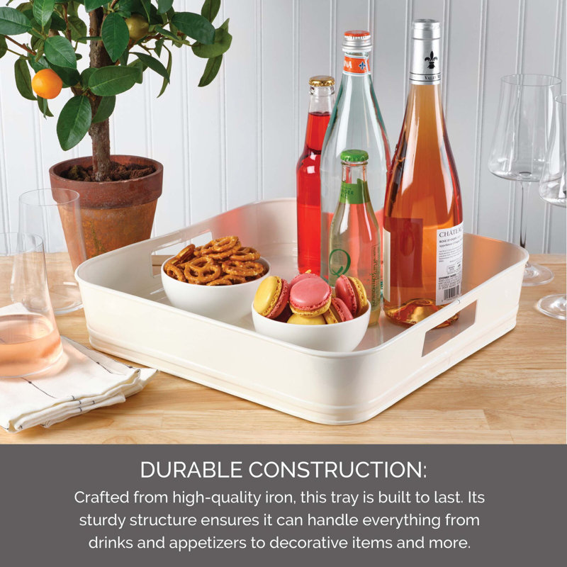 Towle Living 14-In White Square Tray