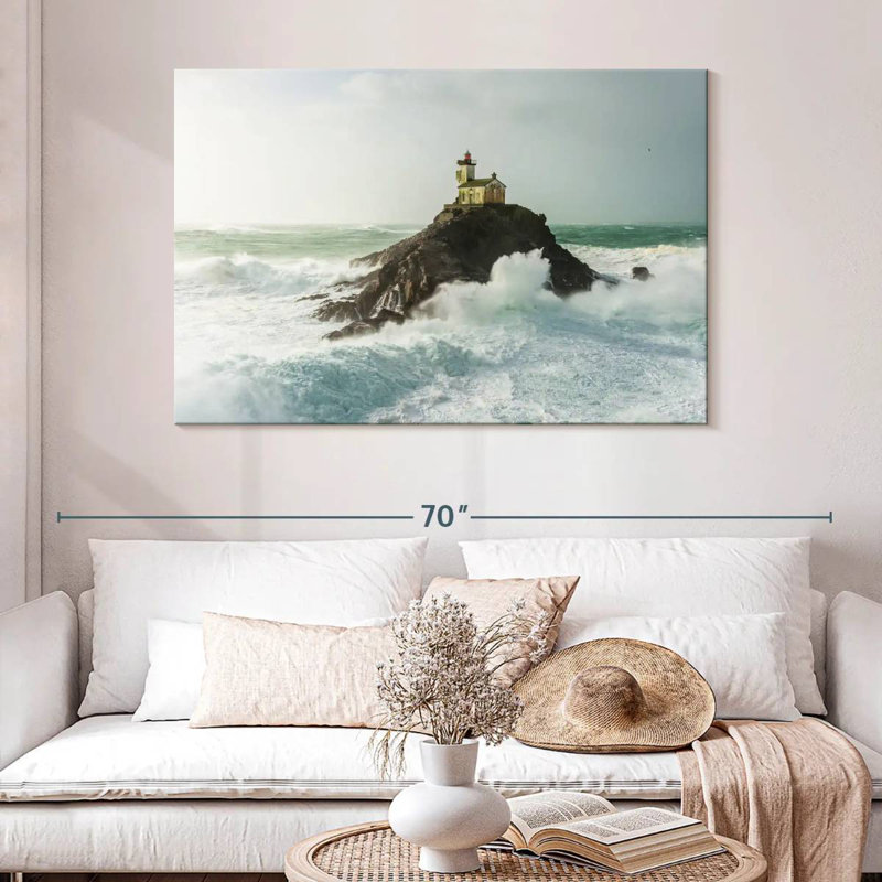 Alvord Tevennec Lighthouse, 32" H x 48" W