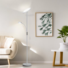 DENGALA LED Modern Floor Lamp - Metal Line Design Standing Corner Lamp with  Remote Controller - Dimmable Floor Lamps for Living Room Bedrooms