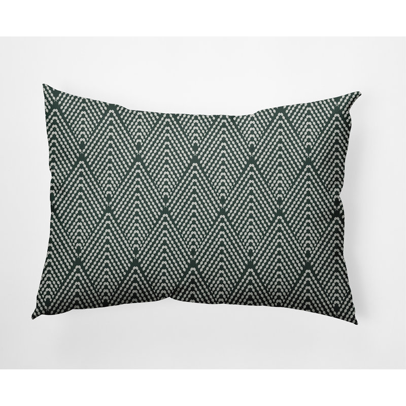 Coussin lombaire intérieur / extérieur Lifeflor, Vert géométrique
