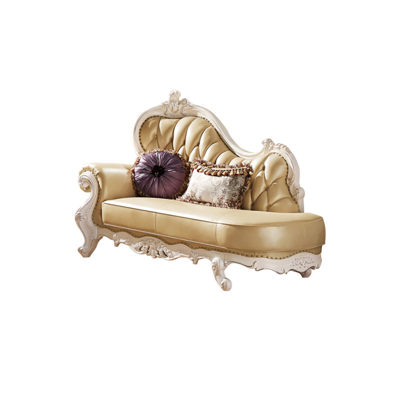 European Neoclassical Luxury Lounge Chair Upholstered Chaise Lounge