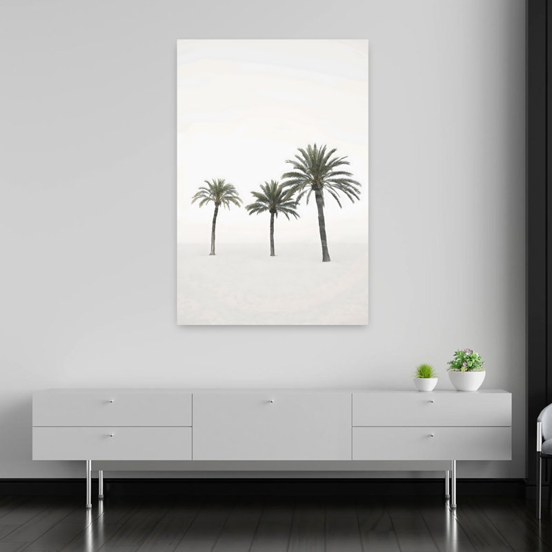 «Palms Abstract», art mural contemporain, H 60 po x l 40 po