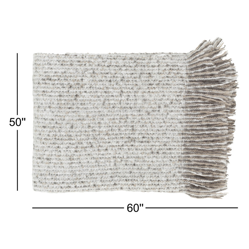Jeté Luma, Taupe / blanc / gris anthracite