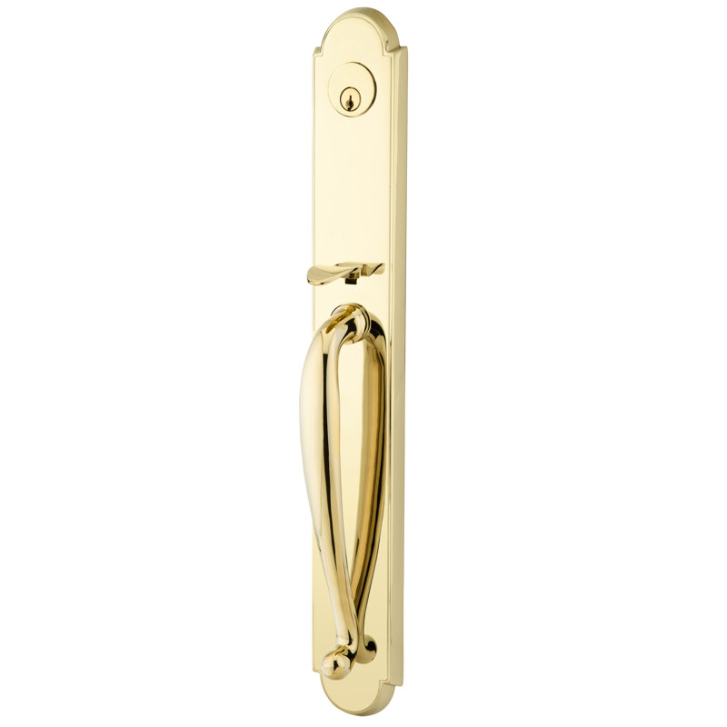 Wilmington Double Cylinder Handleset, Milano Lever, Lifetime Brass, Right Handed