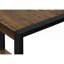 Table d'appoint, côté, bout, table de chevet, lampe, salon, chambre à coucher, stratifié brun, métal noir, industriel