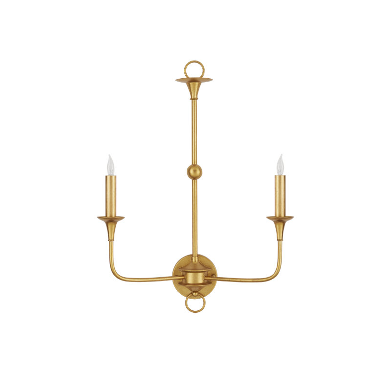 Grande applique murale bronze Nottaway, Or