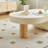 White Solid + Manufactured Wood Round Coffee Table