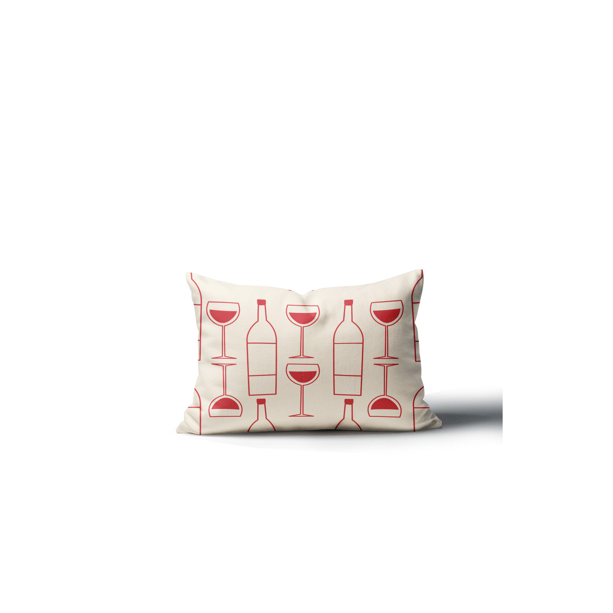 Hyatt Indoor/Outdoor Throw Pillow, Red, 14"H x 20"W