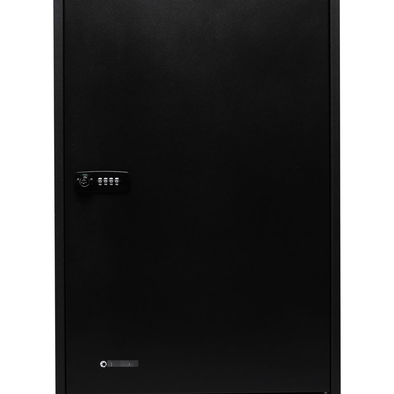 Black Steel 300 Key Cabinet With Adjustable Lock - Wall Mount For Efficient Management Secure Storage Steel, Combination Lock,