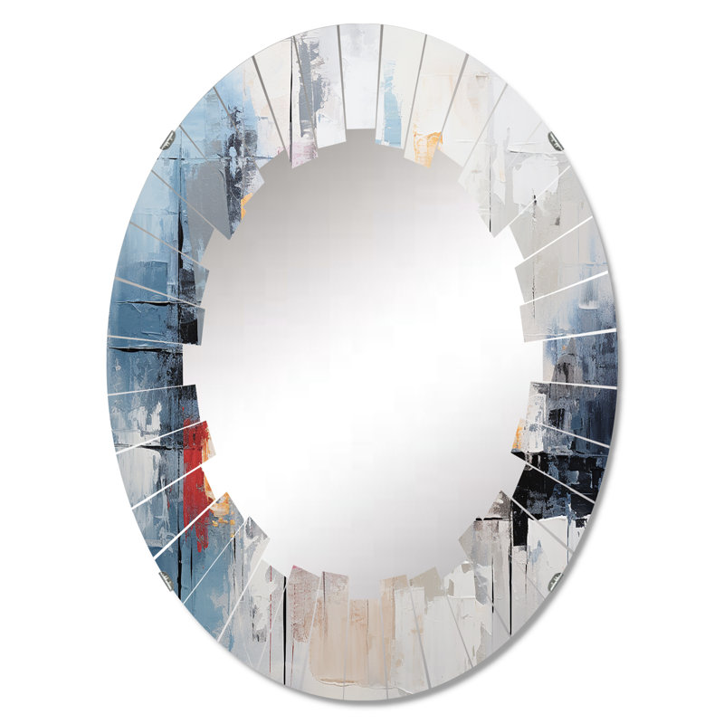 Melaleuca - Miroir mural moderne ovale, 30 po x 20 po