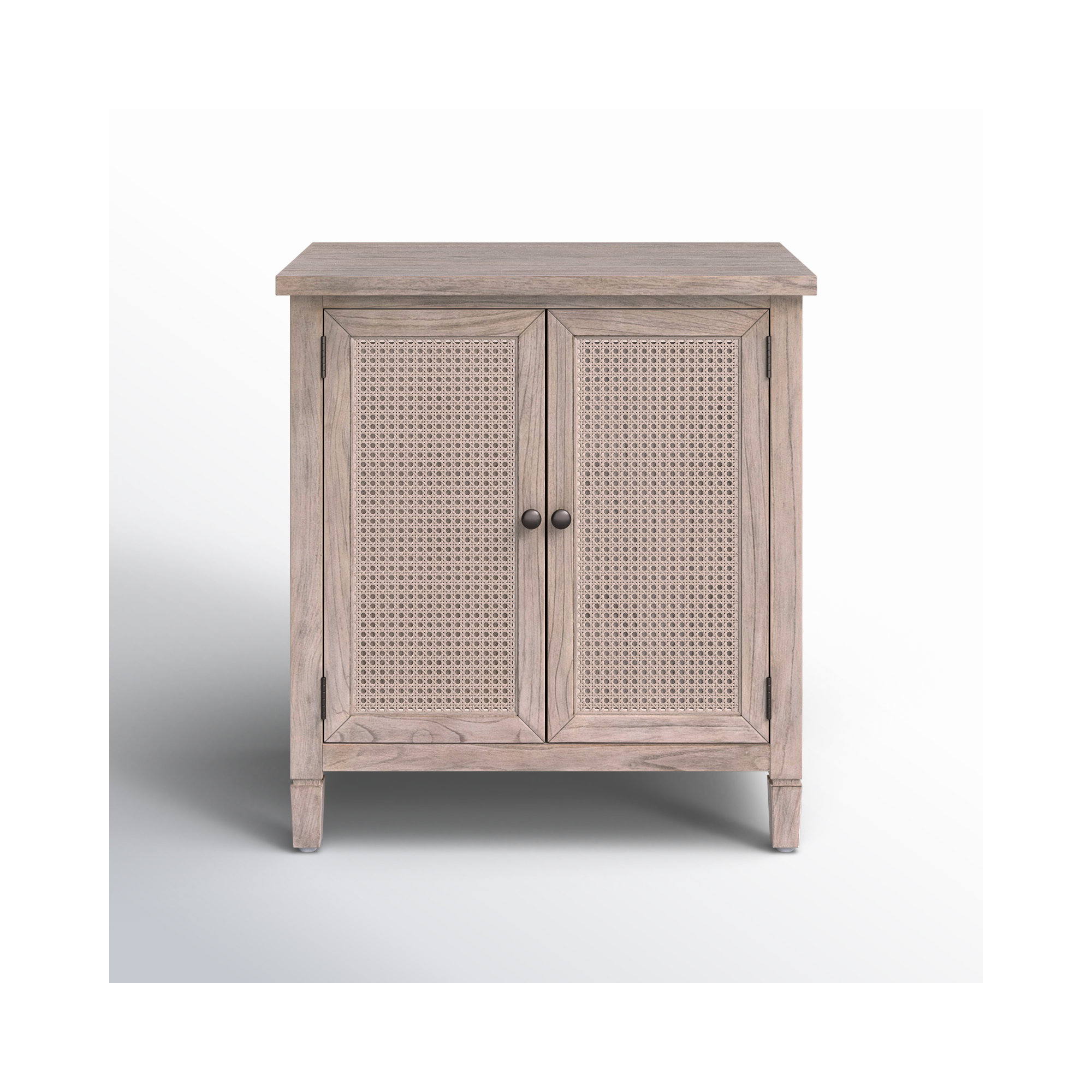 Charleston 2-Door Cane Cabinet, Desert Sand
