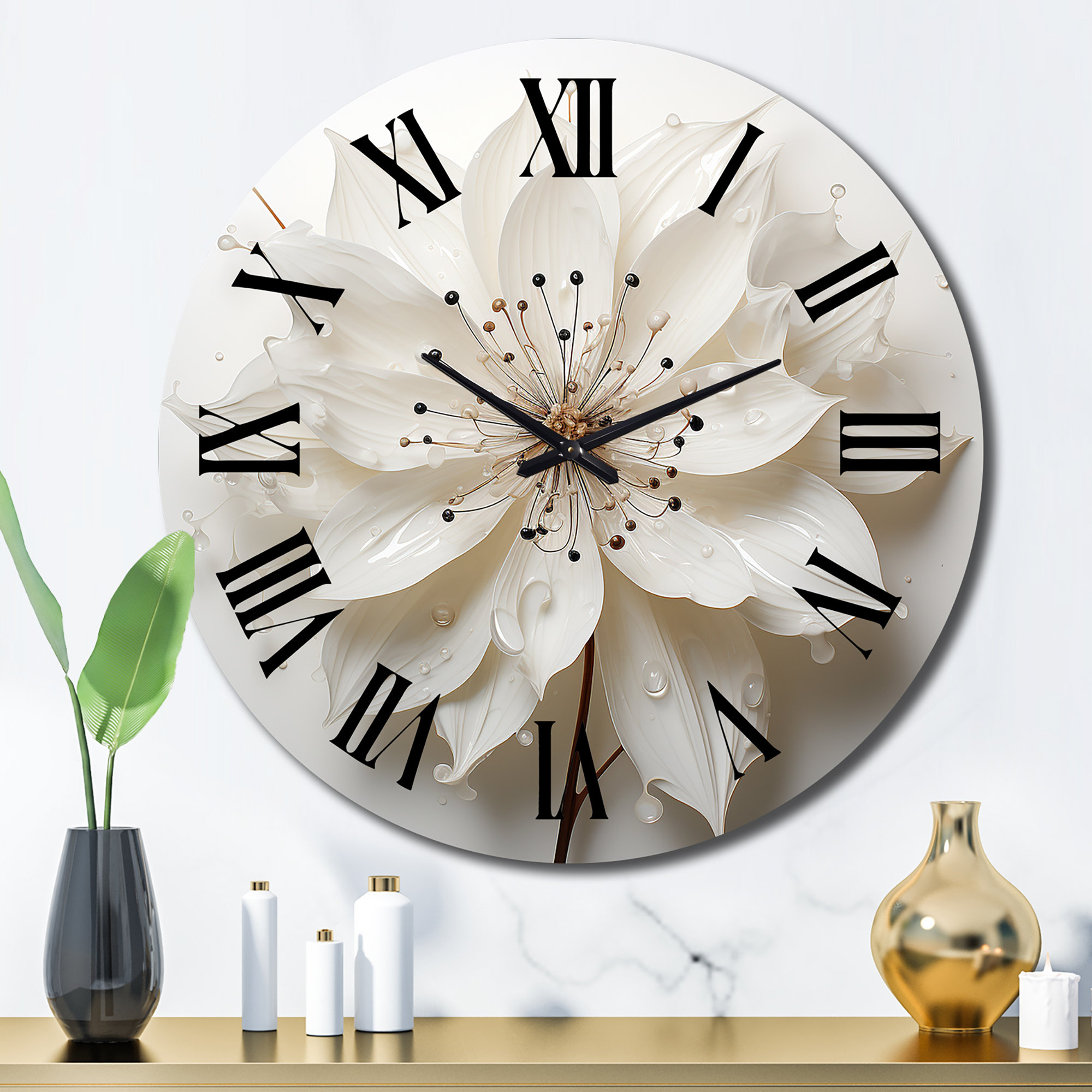 East Urban Home Dagheid Metal Wall Clock & Reviews 