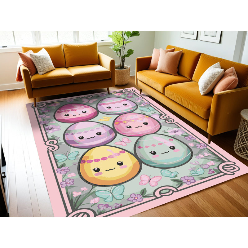 Le tapis des Fêtes de Pâques Printemps Aisle®, Rectangle 5 pi x 7 pi