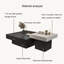 Italian light luxury square stone coffee table