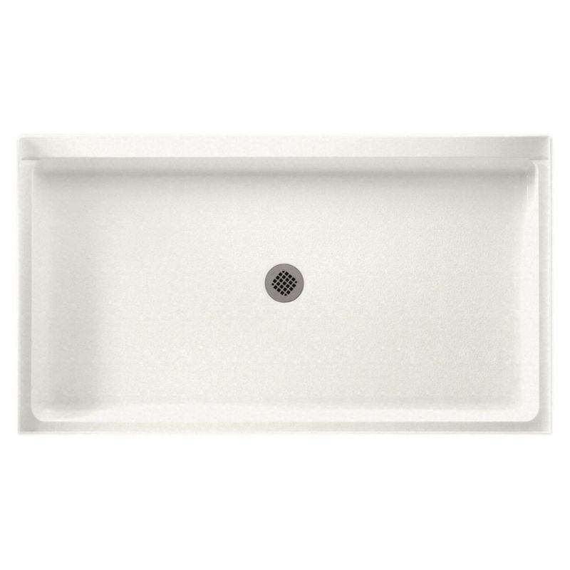 34'' W 60'' D Rectangular Single Shower Base, Tahiti Ivory