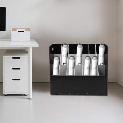 Rangement pour dossiers roulants 21 emplacements avec roulettes