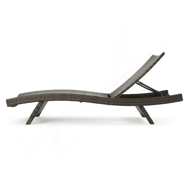 SALEM PE WICKER CHAISE LOUNGE, Mocha