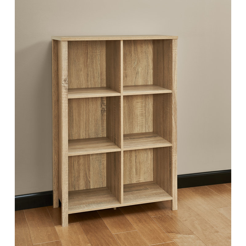 Bibliothèque standard H 38,31 "x l 25,81" Premium Cubes, Chêne vieilli