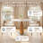43" Round Sintered Stone Dining Table, Stain & Heat Resistant Pedestal Table For Breakfast Nooks, Kitchen & Dining Room-592276080-592276085-600773277