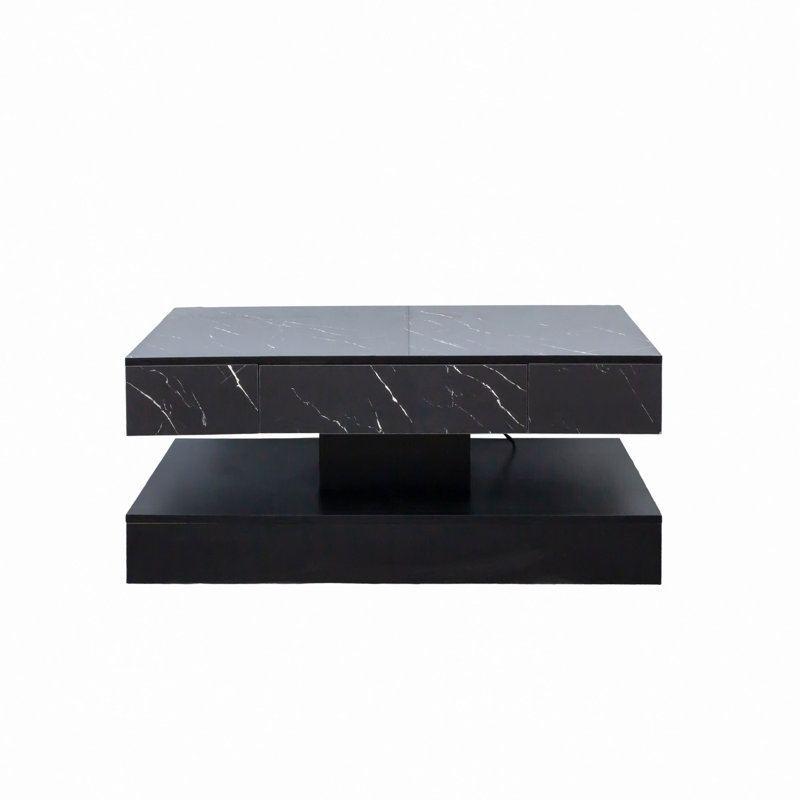 High LED Coffee Table,Coffee Table For Living Room,Living Room Tables,Large Living Room Furniture,LED Lights, Black