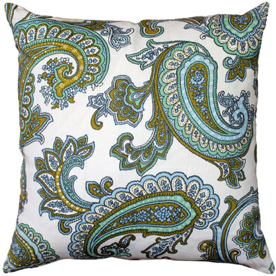 Tuscany Paisley Linen Throw Pillow
